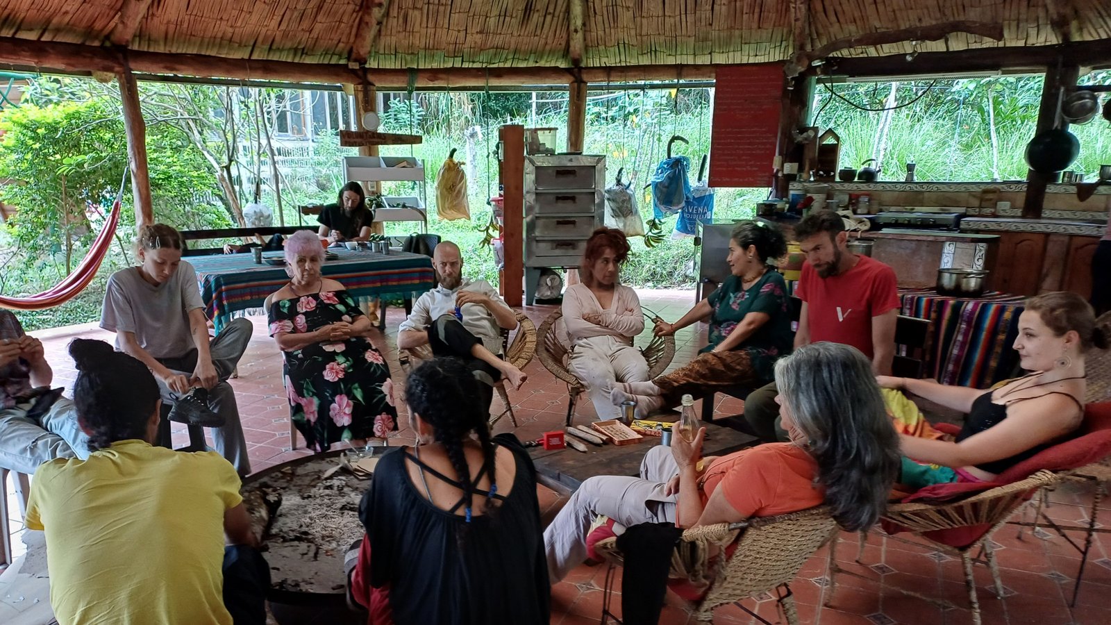 Círculo de partilha em Chambalabamba, Equador